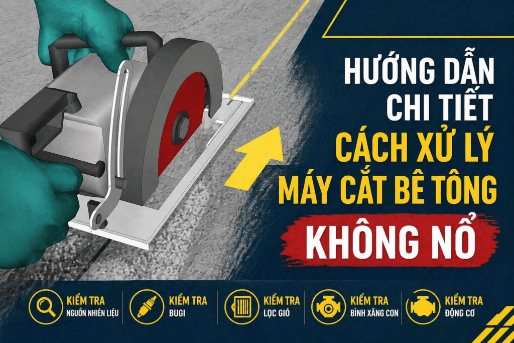 Máy cắt bê tông không nổ – xử lý nhanh tại công trình