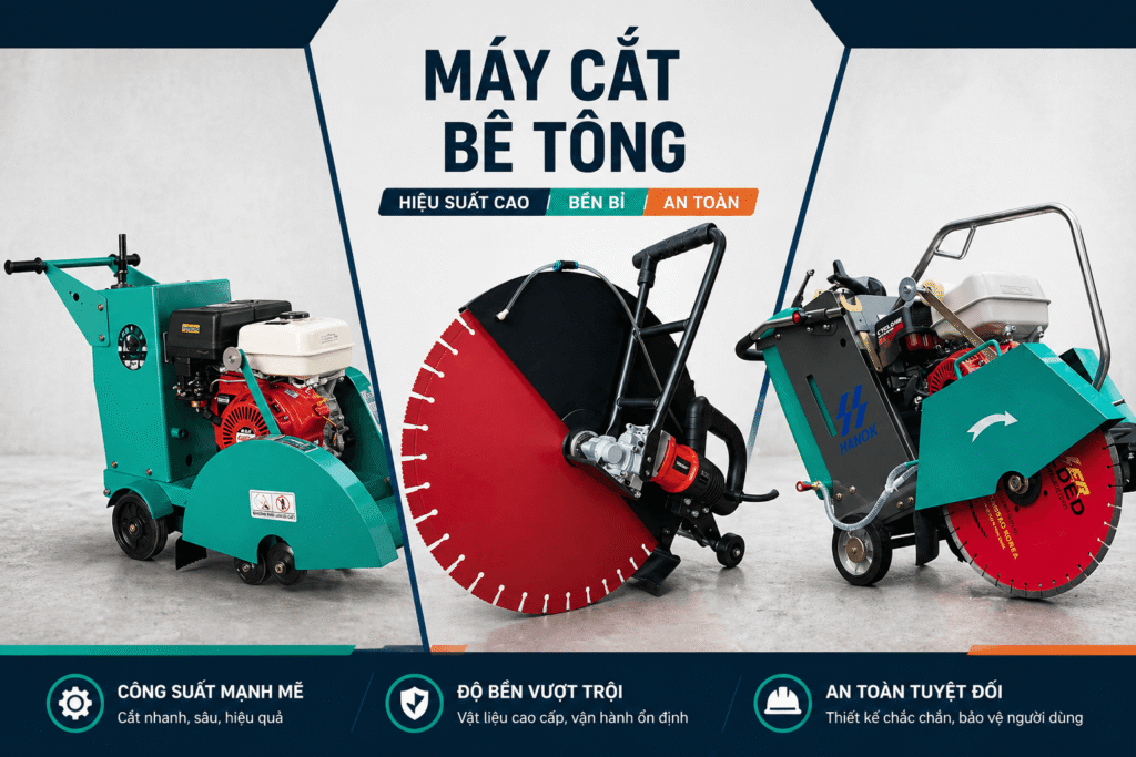 Nên mua máy cắt bê tông loại nào tốt? Kinh nghiệm chọn máy cắt bê tông chuẩn