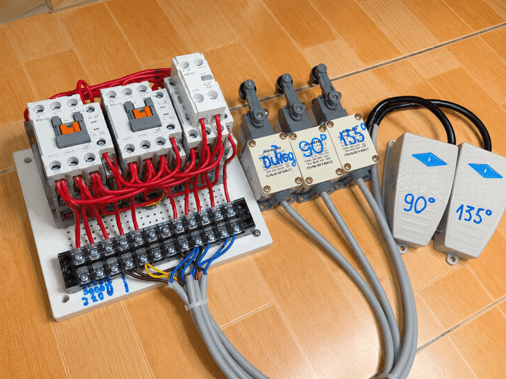 Bảng khởi điều khiển máy bẻ đai GF-25 dùng khởi LS Hàn Quốc