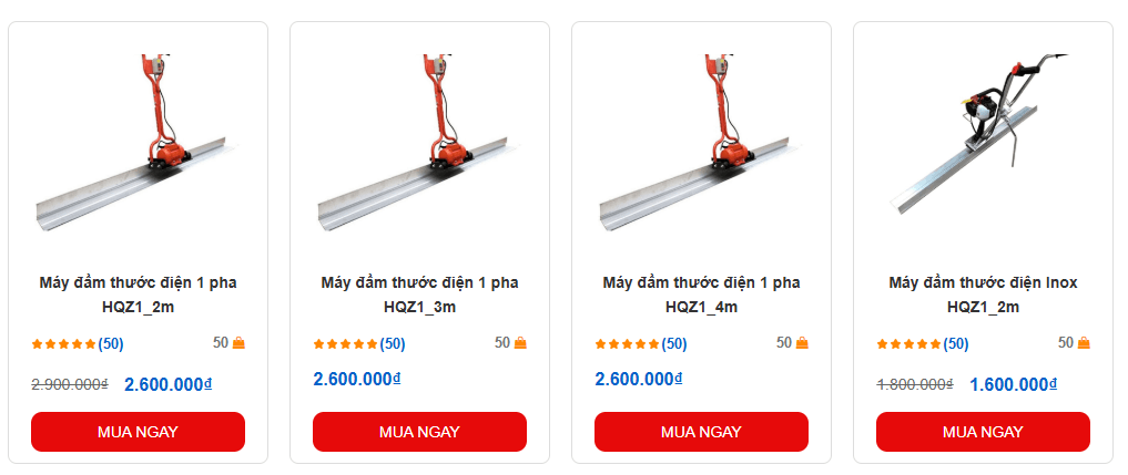 Giá máy đầm thước bao nhiêu
