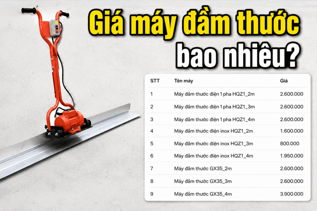 Giá máy đầm thước bao nhiêu