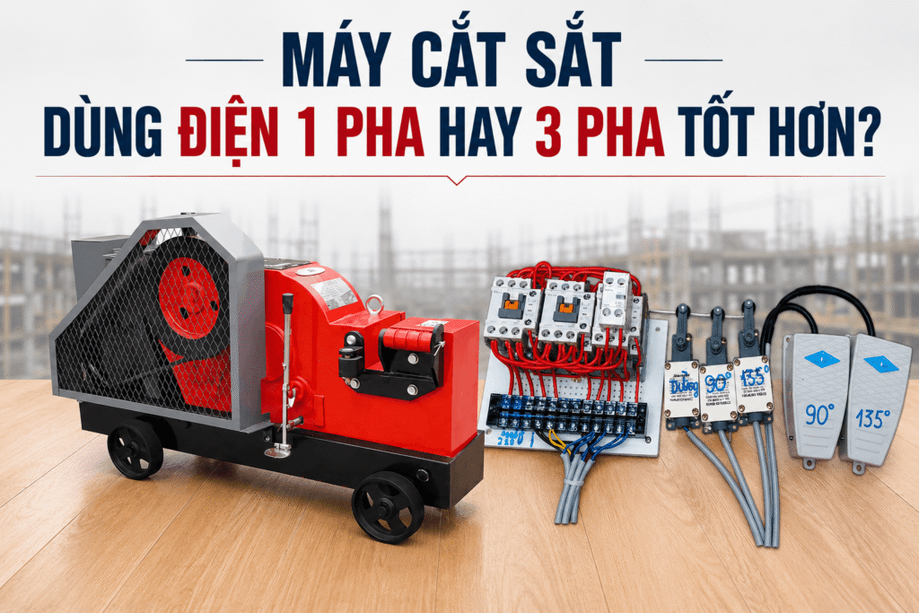 Máy cắt sắt dùng điện 1 pha hay 3 pha tốt hơn