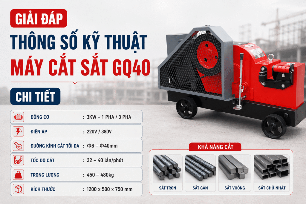 Thông số kỹ thuật máy cắt sắt GQ40