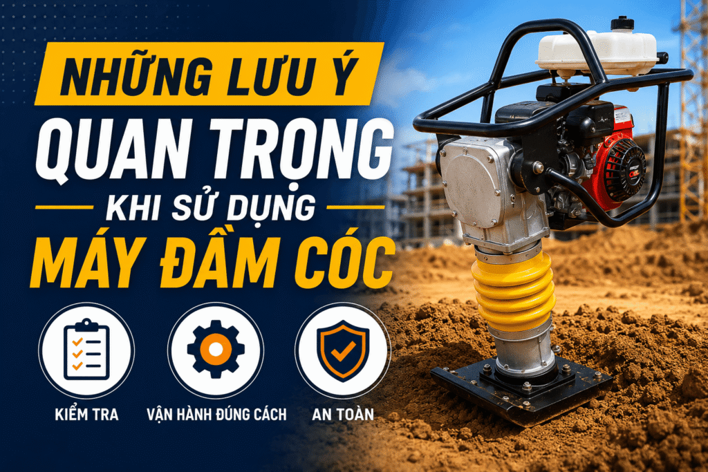 Những lưu ý quan trọng khi sử dụng máy đầm cóc