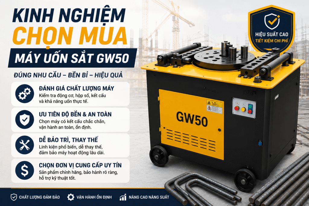 Kinh Nghiệm Chọn Mua Máy Uốn Sắt GW50