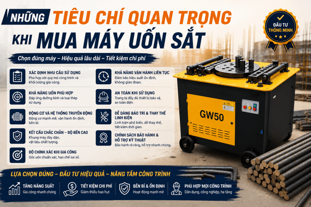 Tiêu chí chọn mua máy uốn sắt
